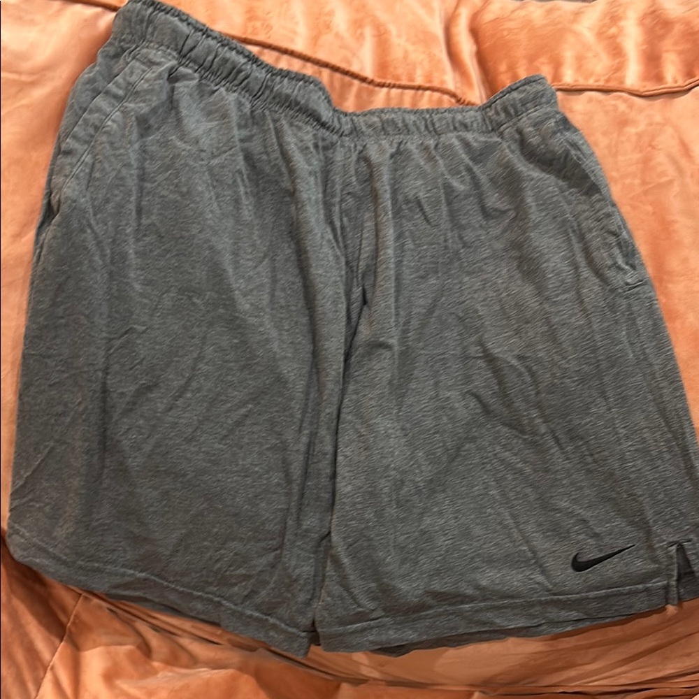 Nike Gray Athletic Shorts Lightweight Elastic Waist